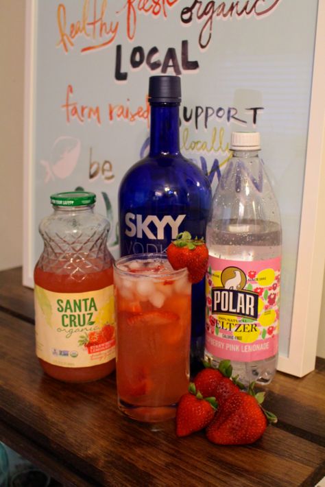 Polar Seltzer, Blue Punch Recipe, Sparkling Strawberry Lemonade, Nonalcoholic Party Drinks, Spiked Seltzer, Caramelized Bacon, Summer Flavors, Virgin Mojito, Strawberry Vodka