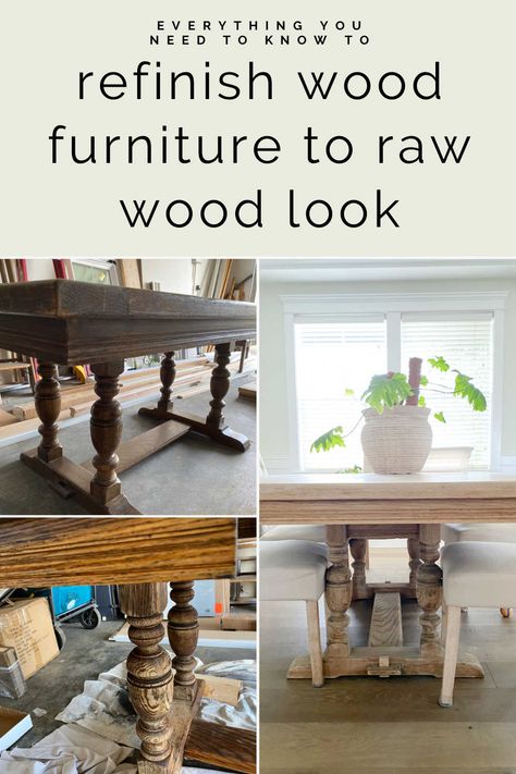 Everything You Need to Know to Bleach Furniture to Get the Raw Wood Look Bleach Furniture, Raw Wood Look, Refinish Wood Furniture, Bleached Wood, Local Furniture, Kitchen Nook, Home Decor Living Room, Melting Pot, Painting Furniture