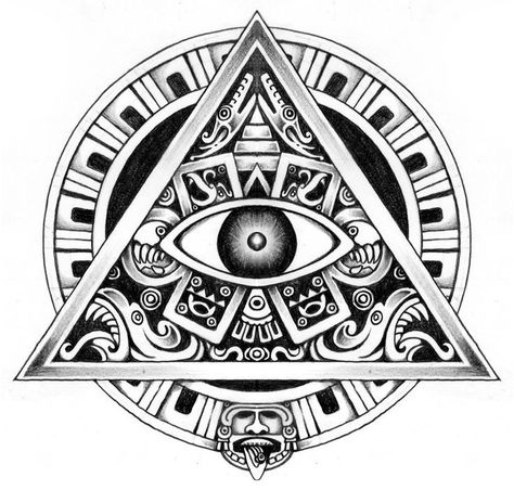 Aztec Eye of Providence - Third Eye Aztec Eye, Seeing Eye, All Seeing Eye, All Seeing, Eye Tattoo, Third Eye