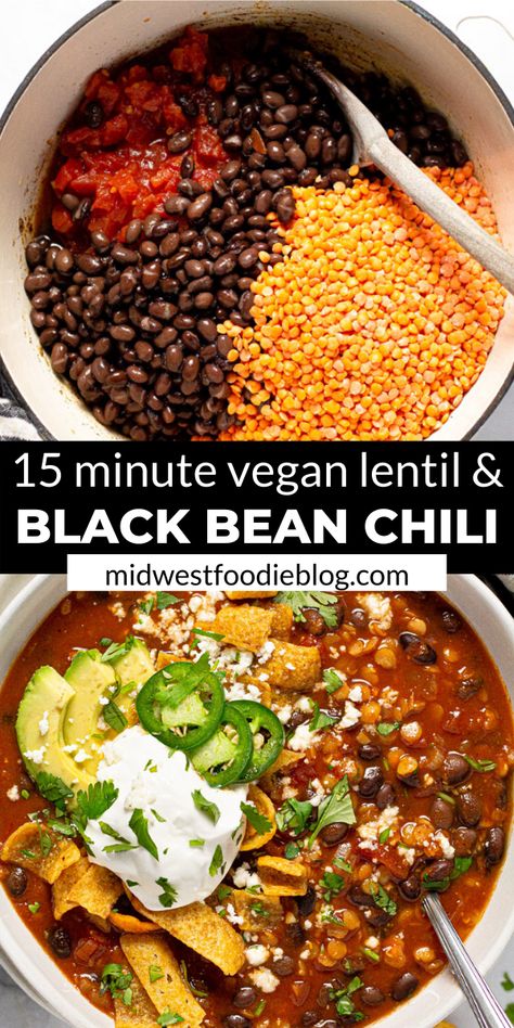 @natalia1992 wozyzy.com Black Bean Lentil, فاصوليا خضراء, Wraps Vegan, Chili Vegan, Lentil Chili, Vegan Lentil, Black Bean Chili, Bean Chili, Resep Diet