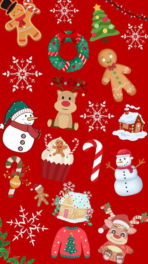 Kids Christmas Wallpaper, Christmas Wallpapers For Iphone, Christmas Wallpaper Ipad, Happy And Content, Christmas Wallpaper Iphone Cute, Xmas Sticker, Mermaid Wallpapers, Christmas Wallpaper Backgrounds, Christmas Aesthetic Wallpaper