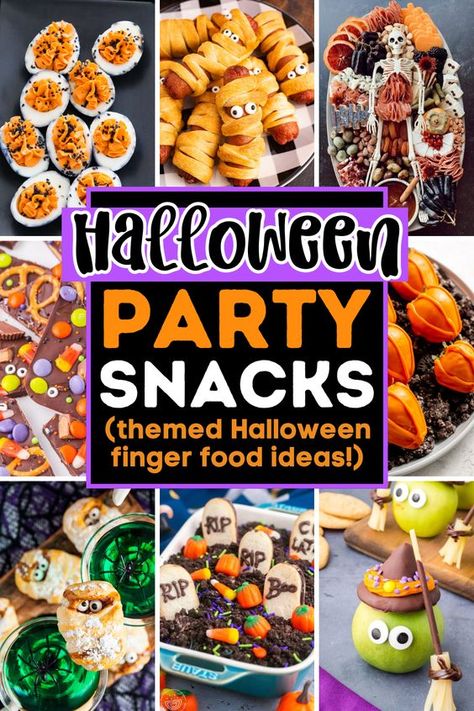 Easy Halloween Party Foods – Elevate your Halloween gatherings with these spooktacular Halloween snacks, appetizers and desserts. These are the absolute best Halloween finger foods to share with your friends and family. Best easy Halloween party foods for a frightfully-good party! Halloween party food ideas, cheap Halloween food, quick Halloween snacks, quick Halloween appetizers, Halloween appetizer recipes, easy Halloween appetizers, kid friendly Halloween foods, Halloween party snacks. Hallow Party Snacks, Quick Halloween Snacks Parties Food, Teenage Halloween Party Ideas Food, Camping Halloween Food, Halloween Snack Tray Ideas, Kids Halloween Party Ideas Activities, Easy Halloween Themed Food For Party, Halloween Party Ideas Family Friendly, Halloween Party Ideas For Adults Theme Food