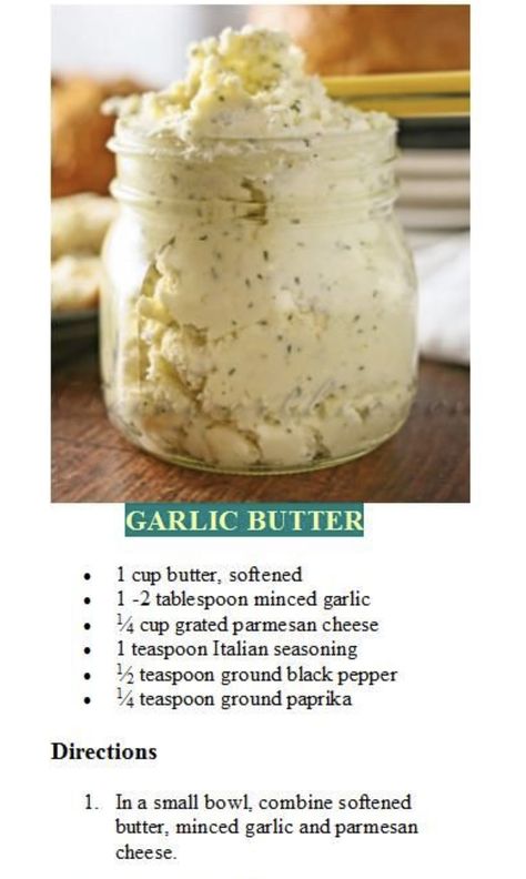 Garlic Bread Spread, Garlic Butter Recipe, Garlic Butter Spread, Creamy Parmesan Chicken, Make Garlic Butter, Homemade Garlic Butter, Garlic Spread, Homemade Bread Recipes Easy, Butter Spread