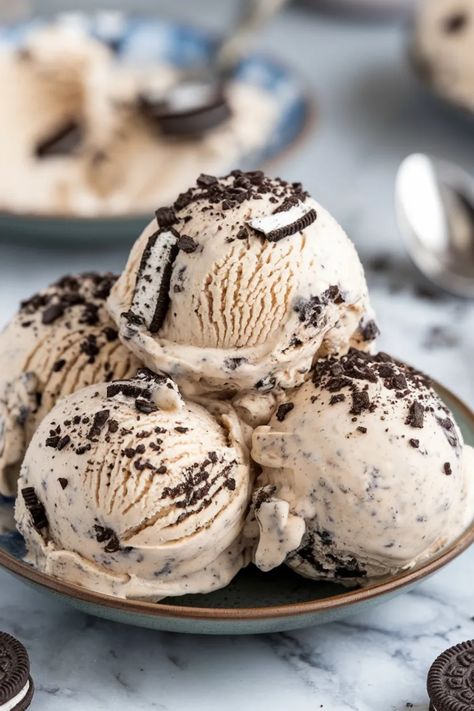 A photo of a  Cookies and Cream Protein Ice Cream a Protein Ice Cream recipes Protein Ice Cream Recipes, Yogurt Ice Cream, Protein Ice Cream, Cookies Cream, Post Workout Snacks, Healthy Ice Cream, Delicious Cookies, Sweet Cravings, My Fitness