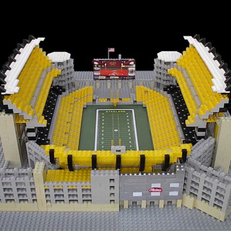 This is AWESOME!!!!  Lego Heinz Field!! Steelers Stadium, Lego Sports, Steelers Baby, Heinz Field, Go Steelers, Pittsburg Steelers, Steel Curtain, Pittsburgh Sports, Pittsburgh Steelers Football