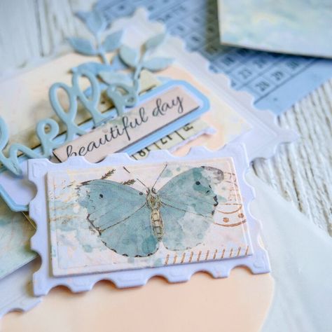 Embellished Postage Clusters | Postage Die Cuts Junk Journal Paper Clusters, Maggie Holmes Embellishments, Making Ephemera Clusters, Scrapbook Embellishments Diy, Embellishment Diy, Photopolymer Stamps, Ranger Ink, Antique Linens, Distress Oxides