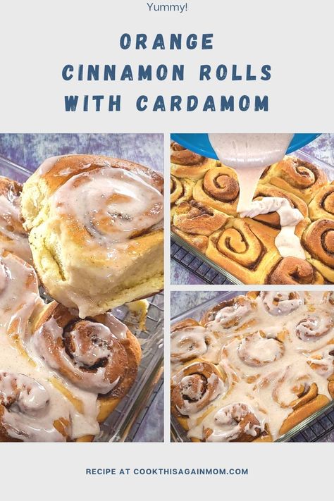 Orange Cardamom Cinnamon Rolls, Orange Cardamom Rolls, Cardamom Cinnamon Rolls, Orange Cardamom Bread, Garden Party Food Ideas, Cardamom Recipes, Garden Party Food, Orange Cinnamon Rolls, Cardamom Recipe