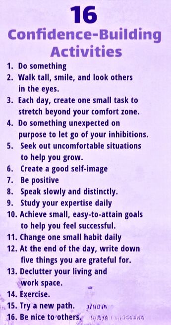 Boost your self-esteem and build confidence with these 16 engaging activities. From public speaking to positive affirmations, unlock your full potential. #ConfidenceBuilding #SelfEsteemActivities Positive Self Talk Activities For Adults, Confidence Boosting Activities, Speaking With Confidence, Activities To Build Confidence, Positive Self Affirmations Activities, Public Speaking Affirmations, How To Build Confidence In Yourself, Self Confidence Building Activities, Self Confidence Building