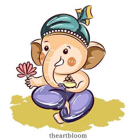 Ganesh Cartoon, Ganesha Cartoon, Cute Ganpati Bappa, Cute Ganpati, Ganesha Illustration, Ganesha Dancing, Cute Ganesha, Bal Ganesha, Gods Images