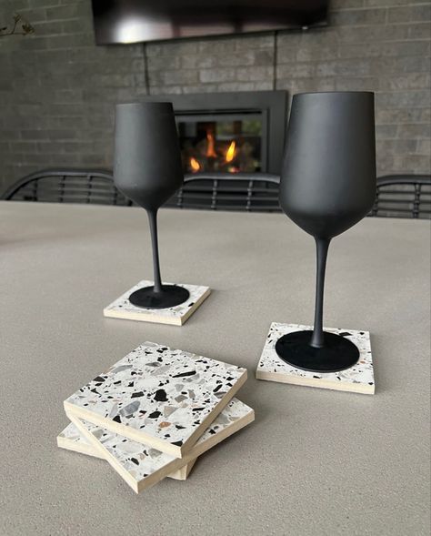 Ever wondered what you should do with your leftover tiles? Turn them into functional objects, of course. Our client opted to turn her offcuts into coasters and different-sized pot trivets. Genius! Leftover Tile Ideas Diy, Leftover Tile, Diy Tile, Diy Coasters, Square Tile, Tile Ideas, Trivets, Porcelain Tile, Of Course