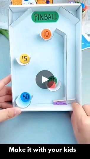 170 reactions · 46 shares | Make it with your kids #kids #craft #papercrafts #homemade | EMY FAWY | Pascal Letoublon · Friendships Pinball Machines Diy, Diy Carnival Games For Kids, Cardboard Carnival, Diy Pinball, Cardboard Arcade, Pinball Diy, Cardboard Games, Arcade Games Diy, Fun Diy Ideas