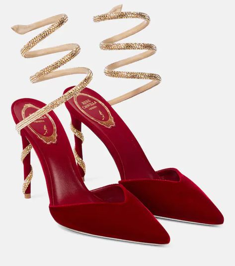 New Arrivals - Women's Luxury Fashion | Shop at Mytheresa Red Velvet Heels, Shoes Outfit Fashion, Velvet Heels, Sunglass Chain, Rene Caovilla, Classic Heels, Satin Pumps, Jewelry Fashion Trends, Luxury Women Fashion