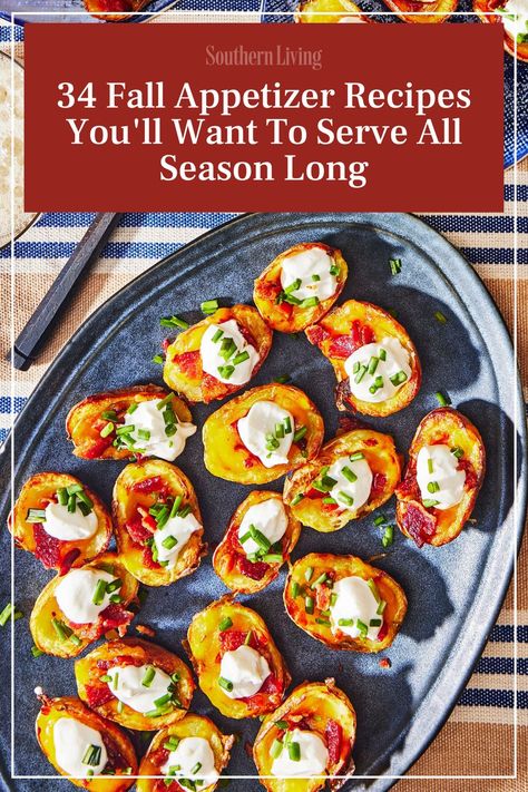 There's no shortage of reasons to celebrate during the fall. The season is filled with gatherings, from game day tailgates to fall festivals to al fresco dinner parties and more. Of course, no party is complete without plenty of delicious food, starting with the appetizers. From queso made with sweet potatoes to air fryer chicken wings to classic dip made with Rotel, these fall appetizer ideas will help welcome your guests if you're entertaining in your home or are great to take along to a potluck where you don't want to show up empty handed. #tailgate #fall #appetizers #holidayappetizers #partyfood #partyappetizers Fall Appetizer Recipes, Comfort Food Appetizers, Cranberry Appetizer, Fall Recipes Appetizers, Fancy Appetizer Recipes, Fall Appetizer, Impressive Appetizers, Fancy Appetizers, Sweet Potato Biscuits