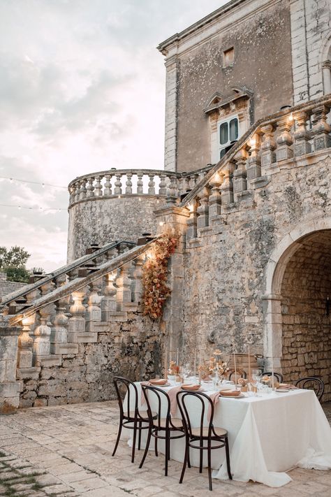 Intimate wedding at Castello Marchione: this beautiful castle wedding venue in Puglia is a stunning backdrop for gatherings. Wedding Venue Greece, Castle Wedding Reception, Italian Castle Wedding, Puglia Wedding, Traditional Backdrop, Intimate Wedding Venue, Italian Castle, Weddings In Greece, Castle Wedding Venue