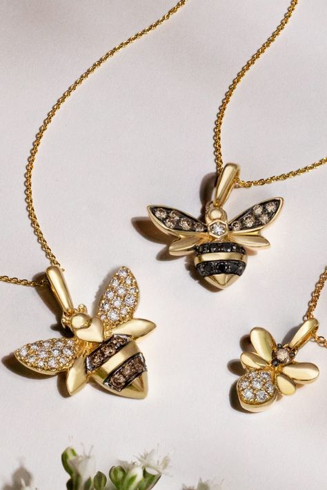 But our answer? To BEE Positive all spring long with our Honey Bee Pendant. #HoneyBee #WorkerBees #Bees #Gardener #GardenLife Bee Positive, Levian Jewelry, Mary Kay Business, Argyle Diamonds, Diamond Mines, Fancy Jewellery Designs, Chocolate Diamonds, Bee Pendant, Le Vian