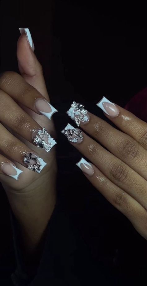 Hard Nails, Spring Nail Designs, Colored Acrylic Nails, Brighter Days, Girly Acrylic Nails, French Tip Acrylic Nails, Short Square Acrylic Nails, Exotic Nails, Acrylic Nails Coffin Pink