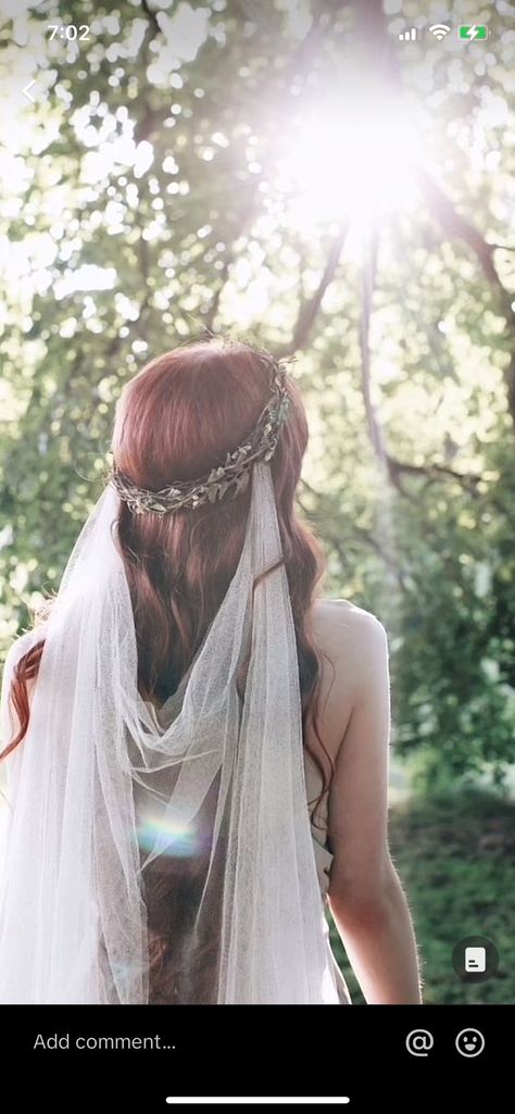 Headpiece With Veil, Rustic Wedding Veil, Twig Crown, Medieval Hair, Full Wardrobe, Lotr Wedding, Hairstyles For Indian Wedding, Black Wedding Dress Gothic, Gamer Wedding