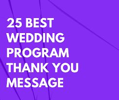 25 Best Wedding Program Thank You Message Wording Examples | FutureofWorking.com Wedding Program Thank You, Wedding Program Examples, Wedding Thank You Messages, Memorial Service Invitation, Christian Bride, Wedding Messages, Thank You Messages, Program Template, Wedding Program