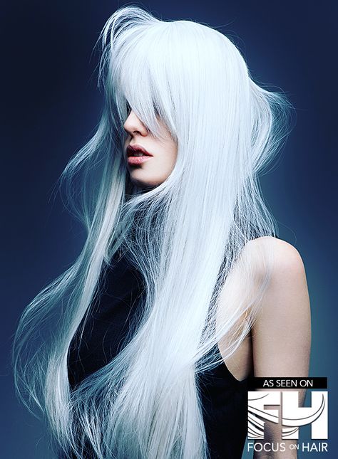 Movement - Brandon Messinger's Editorial Looks with a Commercial Aesthetic https://focusonhair.com/article/movement-hair-collection Long White Hair, White Blonde Hair, Editorial Hair, Hair Magazine, Pastel Hair, Hair Collection, Hair Reference, Hair Photo, Dubstep