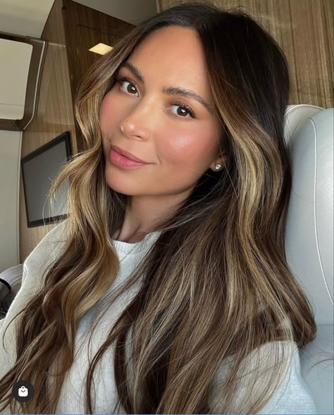 Marianna Hewitt Hair, Coconut Cloud Smoothie, Cloud Smoothie, Coconut Cloud, Marianna Hewitt, Honey Brown Hair, Brunette Hair With Highlights, Coconut Almond, Brunette Balayage Hair