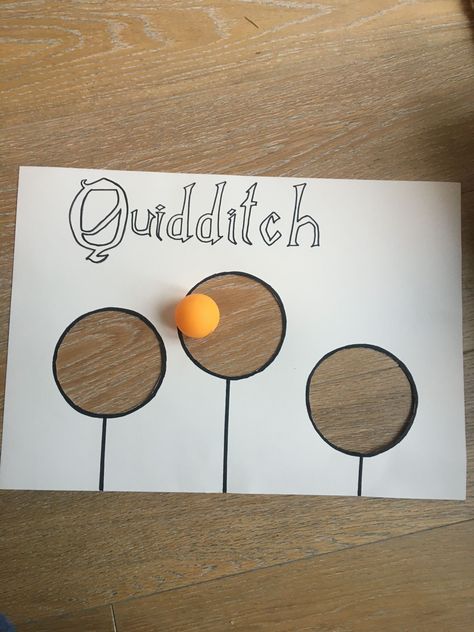 Quidditch Game For Kids, Diy Quidditch Game, Quidditch Diy, Quidditch Pong, Harry Potter Scavenger Hunt, Dnd Night, Quidditch Game, Harry Potter Party Games, Harry Potter Day