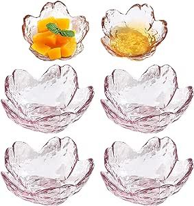 Dip Bowls, Dipping Bowls, Glass Dessert Bowls, Glass Dessert, Sakura Flower, Dip Bowl, Ice Cream Desserts, Bbq Party, Appetizer Plates