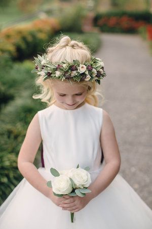 Missouri History, Purple Flower Girls, Flower Girl Bouquet, Flower Girl Crown, Flower Centerpieces Wedding, Wedding Flower Girl, Virginia Wedding, Country Club Wedding, Bridesmaid Flowers