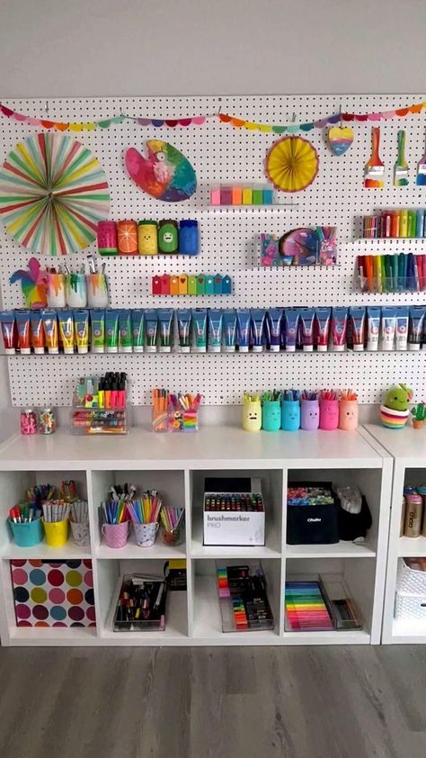 Craft Room Organization Ideas, Room Organization Ideas, Room Organisation, Kids Craft Room, Art Studio Room, Art Supply Organization, Crafting Inspiration, Dream Craft Room, Craft Room Design