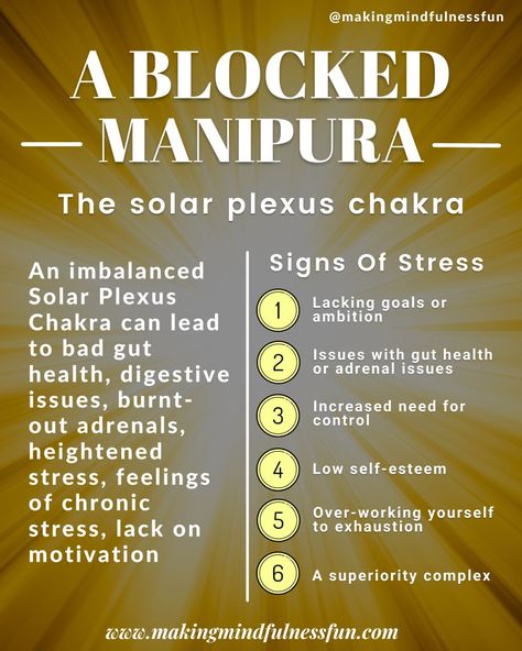 Physical signs of an imbalanced Solar Plexus Chakra can be bad gut health, digestive issues, burnt-out adrenals, heightened stress, and inability to sleep due to high cortisol. Read this blog for the best ways to practice Solar Plexus Chakra healing! #chakrahealing #chakras Solar Plexus Healing, Best Self Journal, Solar Plexus Chakra Healing, Psychic Development Learning, Chakra Health, High Cortisol, Reiki Healer, Feeling Burnt Out, Chakra Affirmations