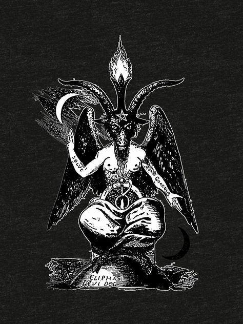 "Sigil of Baphomet" T-shirt by JacknightW #Aff , #AD, #Baphomet, #Sigil, #JacknightW, #shirt Sigil Of Baphomet Wallpaper, Lady Baphomet, Baphomet Pfp, Baphomet Sigil, Baphomet Art, Baphomet Tattoo, Summoning Demons, Sigil Of Baphomet, Satanic Panic