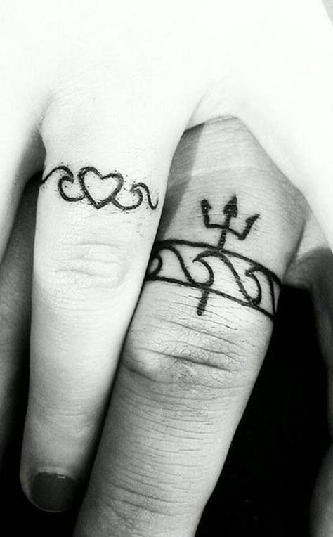 Ring Tattoo Designs, Tattoos Unique Meaningful, Wedding Band Tattoo, Couple Tattoos Unique Meaningful, Romantic Tattoo, See Tattoo, Tattoo Wedding, Ring Tattoo, Tattoos Infinity