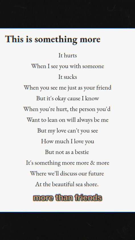 Let your friendship turn into something more..... Something which always feels  new and gets strong as you grew. ❤️ When I See You, To Be Honest, Be Honest, Its Okay, My Friend, See You, You And I, I Know, I Love You