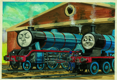 The Railway Series No. 31 : Gordon the High-Speed Engine (Classic Thomas the Tank Engine) by Christopher Awdry. This is a classic illustration taken from the book #ThomasUK Thomas And His Friends, Classic Illustration, Train Station Architecture, Choo Choo Train, Train Art, Thomas The Tank, Thomas The Train, Thomas The Tank Engine, Thomas And Friends