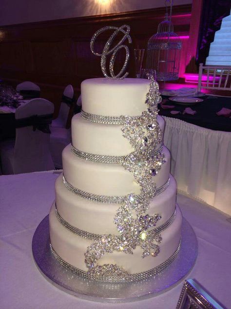 Sparkly Wedding Cakes, Diamond Wedding Cakes, Bling Wedding Cakes, Bling Cakes, Silver Wedding Cake, Big Wedding Cakes, Quinceanera Cakes, Dream Wedding Cake, Romantic Wedding Cake