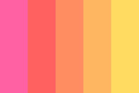 Sunset Book, Peach Color Palettes, Sunset Color Palette, Yellow Palette, Vintage Colour Palette, Sunrise Colors, Orange Color Palettes, Color Palette Challenge, Color Palette Yellow