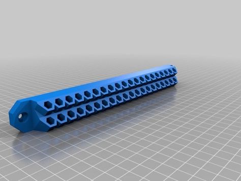 Wall mounted bit holder for 40pcs by Antalpromille - Thingiverse Tool Shop Organization, Tool Chest Organization, 3d Tiskárna, Useful 3d Prints, 3d Things, Drukarka 3d, 3d Printing Machine, Socket Organizer, Tool Holders