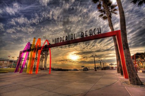 Imperial Beach, CA Entrance Signage, Event Entrance, Southern California Beaches, Imperial Beach, Entrance Gates Design, Entry Design, Outdoor Signage, Garden Landscape Design, Entrance Gates