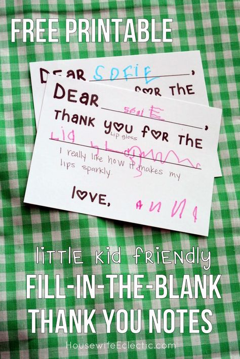 Housewife Eclectic: Free Printable Fill-in-the-Blank Thank You Card for Little Kids Teacher Thank You Notes, High Funny, Couple Fun, Parent Tips, Thank You Cards From Kids, Toddler Ideas, Printable Thank You Cards, Preschool Age, Christmas Thank You