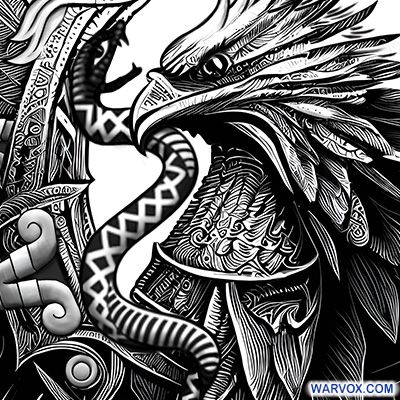 mexican-eagle-fighting-rattlesnake_tattoo_design_warvox_d050wb Mexican Eagle Tattoo Design, Aztec Eagle Tattoo, Mexican Eagle Tattoo, Rattlesnake Tattoo, Aztec Eagle, Tatts Ideas, Mexico Tattoo, Aztec Artwork, Mexican Eagle