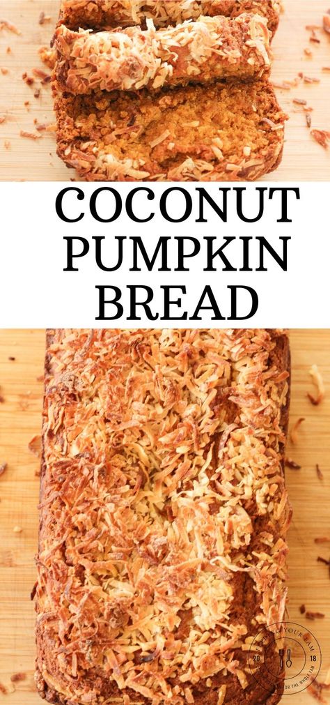 Coconut Pumpkin Bread Best Muffin Recipe, Chocolate Chip Recipe, Fall Desserts Pumpkin, Weekend Brunch Recipes, Chip Recipe, Pumpkin Coconut, Coconut Bread, Homemade Bread Recipes Easy, Coconut Desserts