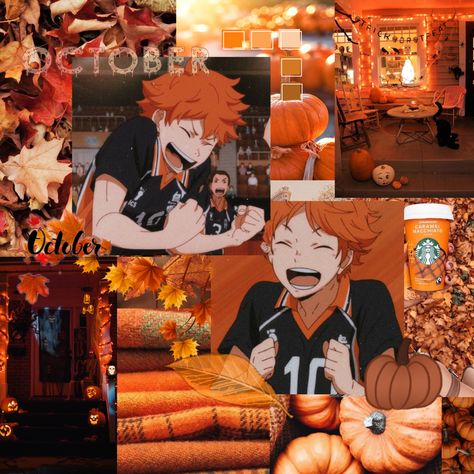 October anime aesthetic wallpaper Hinata Aesthetic, Wallpaper October, Anime Aesthetic Wallpaper, Haikyuu Hinata, Anime Aesthetic, Aesthetic Wallpaper, Aesthetic Wallpapers, Wallpapers, Anime