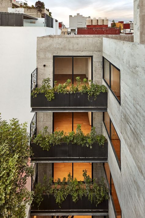 PRV 843 Building / CH2 arquitectos Apartment Building Exterior, Small Apartment Building, Green Facade, Facade Architecture Design, Residential Building Design, Apartment Architecture, Small Buildings, Building Exterior, Facade Architecture