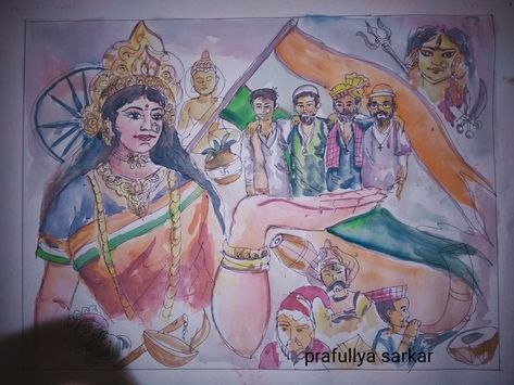 Incredible India. Unity in diversity water colour drawing... Unity Of India Drawing, Unity In Diversity Poster Drawing India, Unity In Diversity Drawing Competition, Unity In Diversity Painting Ideas, Unity In Diversity Poster India, National Integration Drawings, Unity In Diversity Painting, Unity In Diversity Poster Drawing, Unity In Diversity Drawing