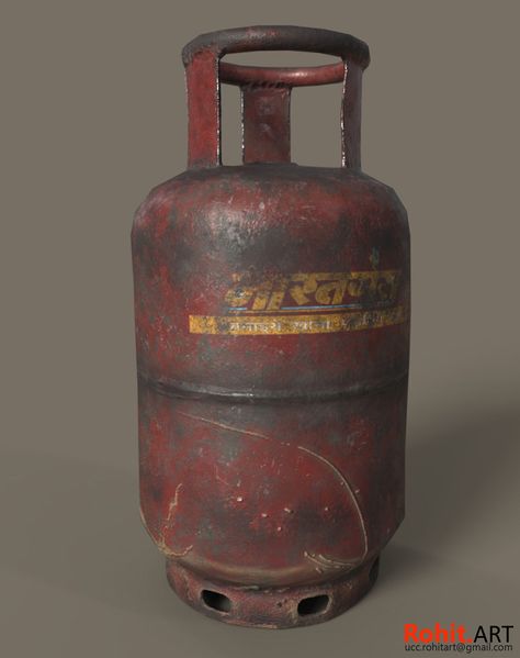 ArtStation - Kitchen Gas Cylinder, Rohit Srivastava Dust Explosion, Old Mailbox, Maya Modeling, Medieval Tattoo, Hard Surface Modeling, Paint Metal, Happy Diwali Images, Gas Cylinder, Props Art