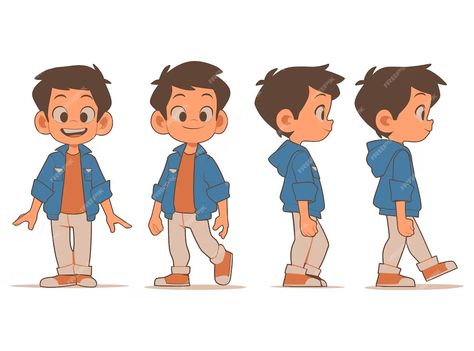 Free vector cartoon boy character poses standing with different gestures set | Premium AI-generated vector Character Poses Standing, Boy Illustration Character, Cartoon Boy Character, Poses Standing, Girl Cartoon Characters, School Cartoon, Simple Character, Boy Illustration, Man Illustration