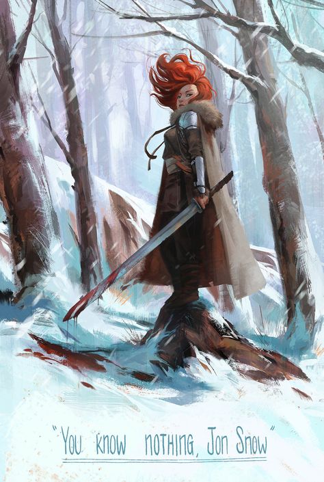 GAME OF THRONES Ygritte Fan Art - You Know Nothing, Jon Snow - News - GeekTyrant Game Of Thrones Books, Game Of Thrones Artwork, Concept Art World, Heroic Fantasy, Gra O Tron, Game Of Thrones Art, Game Of Thrones Fans, Arte Fantasy, Art And Illustration