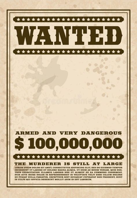 Old Western Wanted Poster Stock Illustrations – 2,215 Old Western Wanted Poster Stock Illustrations, Vectors & Clipart - Dreamstime Blank Wanted Poster Template, Western Wanted Poster, Wanted Poster Illustration, Vintage Wild West Aesthetic, Wanted Poster Template Editable, Wanted Poster Aesthetic, Blank Wanted Poster, Most Wanted Poster, Wanted Poster Design