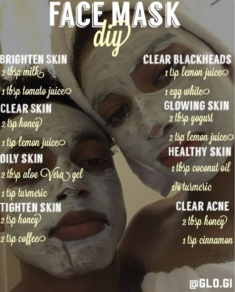 Pinterest || anastasia_mtk Obličejové Masky, Face Mask Diy, Trening Fitness, Clear Skin Tips, Glow Skin, Mask Diy, روتين العناية بالبشرة, Diy Skin Care, Diy Skin