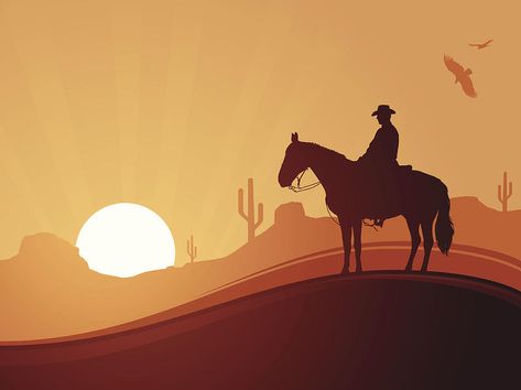 Cowboy Background Drawing by Filo Cowboy Sillouette Painting, Futuristic Cowboy, Cowboy Background, Cowboy Paintings, Horses Sunset, Cowboy Drawing, Cowboy Illustration, Cowboy Draw, Cowboy Silhouette