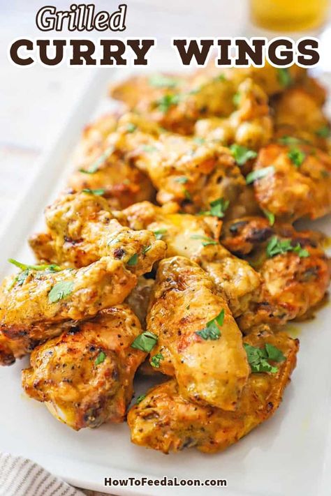 Thai Curry Chicken Wings, Curried Chicken Wings, Curry Chicken Wings Recipes, Curry Wings Recipe, Thai Wings, Curry Wings, Curry Chicken Wings, Curry Coconut Milk, Homemade Curry Powder